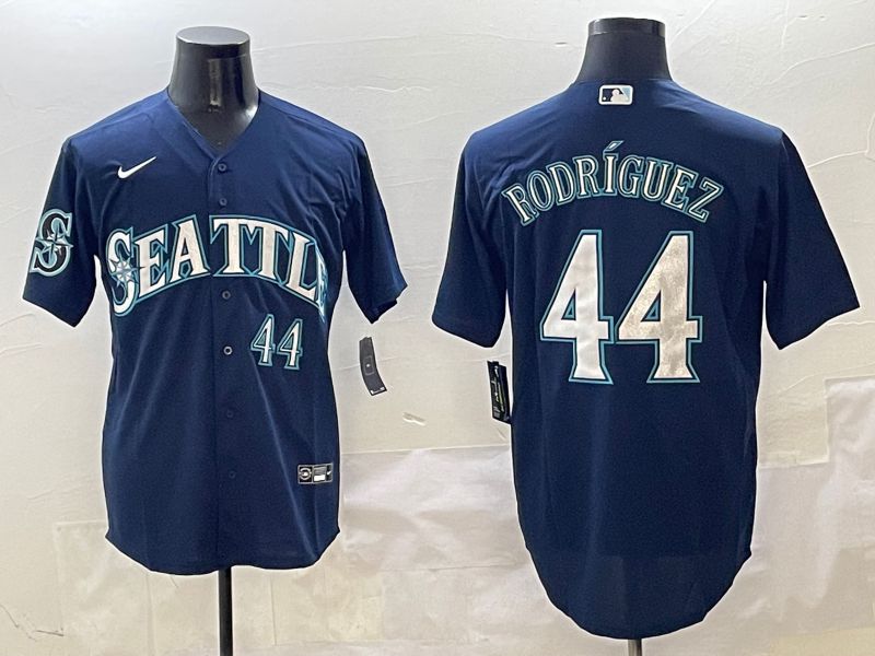 Men Seattle Mariners #44 Rodriguez Drak Blue Game 2025 Nike MLB Jersey style 2